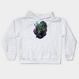 Mardi Gras Mask Queen Kids Hoodie